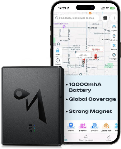 Tracker for Vehicles, Up to 6-Month Battery 4G LTE Car Tracker with Strong Magnetic 90-Day Location History, Global Coverage Real-Time Tracker Device for Vehicles Subscription Needed