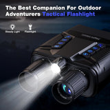 Night Vision Goggles, 4K Night Vision Binoculars, 5000mAH Rechargeable Infrared Binoculars with 3' Large Screen, 8X Digital Zoom External Flashlight for Camping