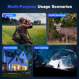 Night Vision Goggles, 4K Night Vision Binoculars, 5000mAH Rechargeable Infrared Binoculars with 3' Large Screen, 8X Digital Zoom External Flashlight for Camping